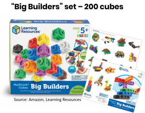 MathLink Cubes - Big Builders Set, 200 cubes, with building ideas