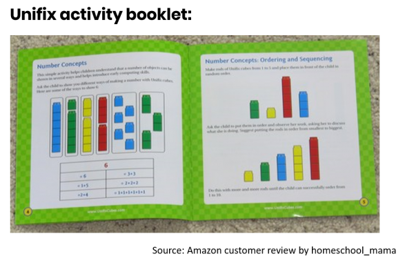 Unifix cubes – activity booklet Unifix cubes - activity booklet