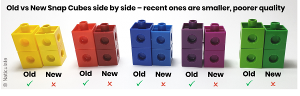 Old vs New snapcubes labelled Old vs New snapcubes labelled