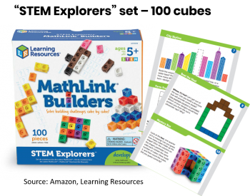 MathLink Cubes – STEM Explorers set MathLink cubes - boxed STEM explorers set with activity cards
